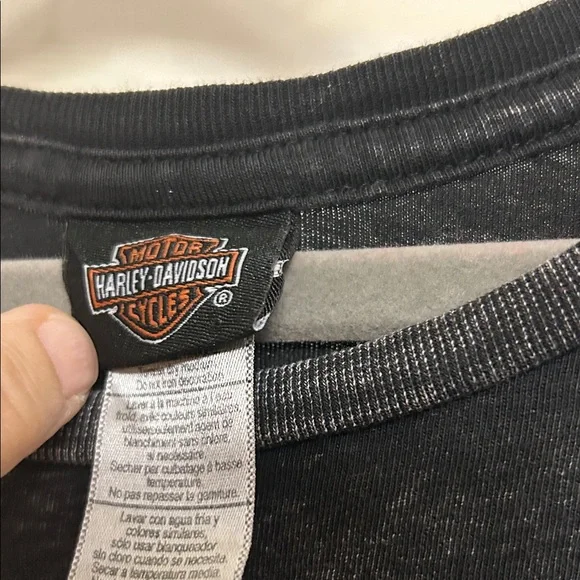 Harley-Davidson Black and Gold Cotton Studded Embellished Top from Nags Head NC - Picture 2 of 11